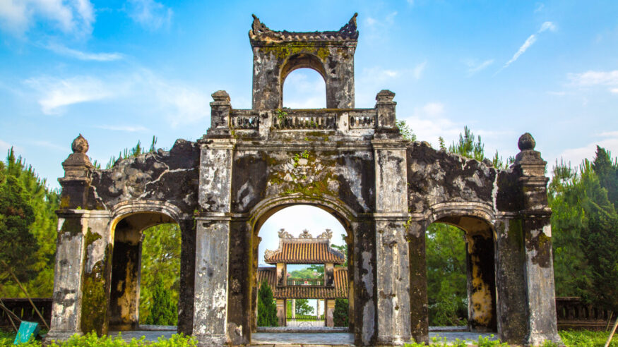 Temple of Literature in Hue, Vietnam in a summer day