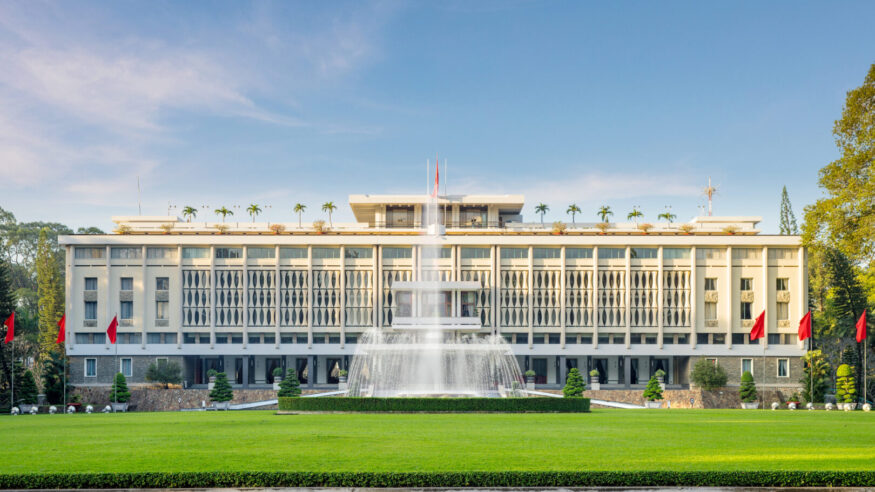 Independence Palace in Ho Chi Minh City, Vietnam. Independence Palace is known as Reunification Palace and was built in 1962-1966.