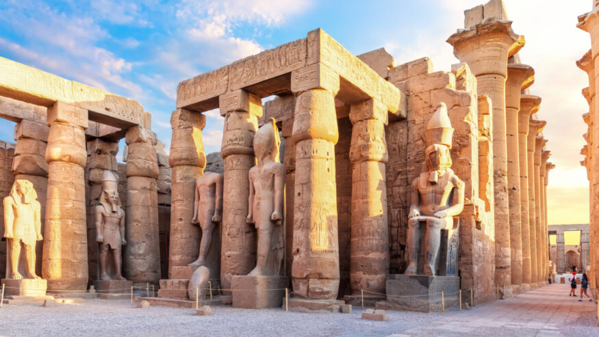 Beautiful Luxor Temple, Ramesses II Pylon, Luxor City, Egypt