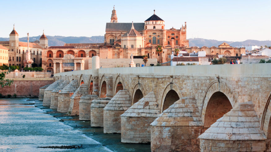 Roman Bridge and Guadalquivir river, Great Mosque, Cordoba, Spain