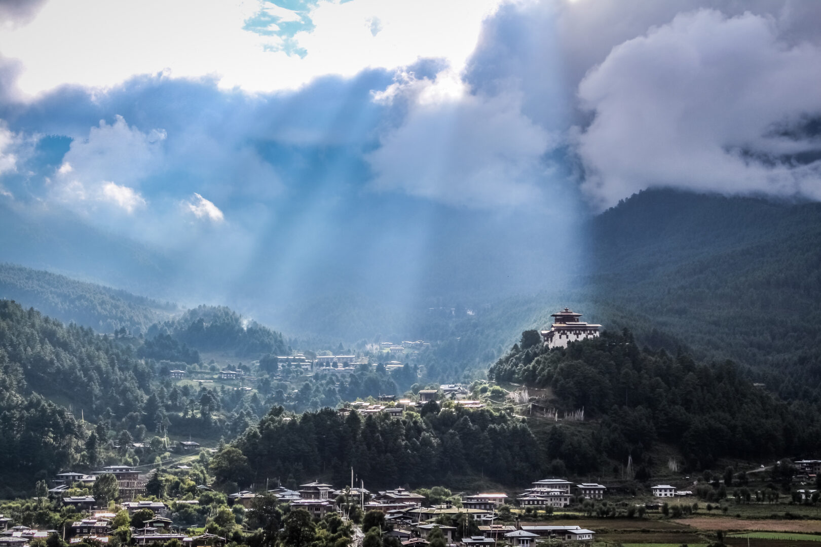 A beautiful morning in Bumthang valley in eastern Bhutan.