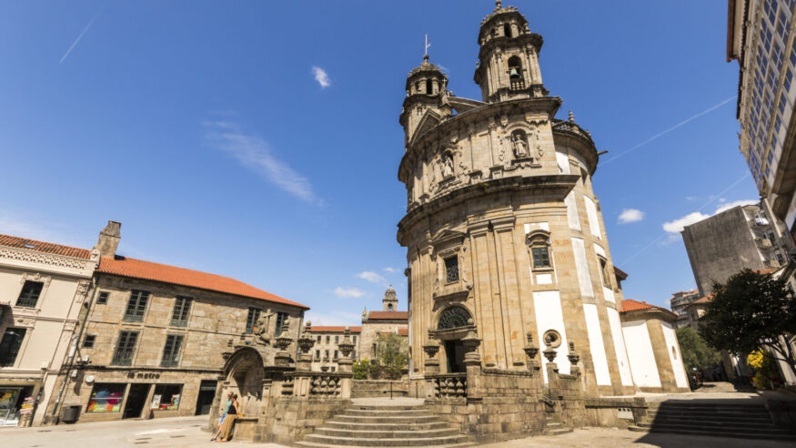 Pontevedra, Spain. The Iglesia de la Virgen Peregrina (Church of the Pilgrim Virgin Mary), a famous landmark in Galicia
