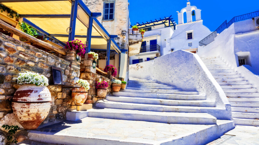 cute streets of Naxos island, Cyclades